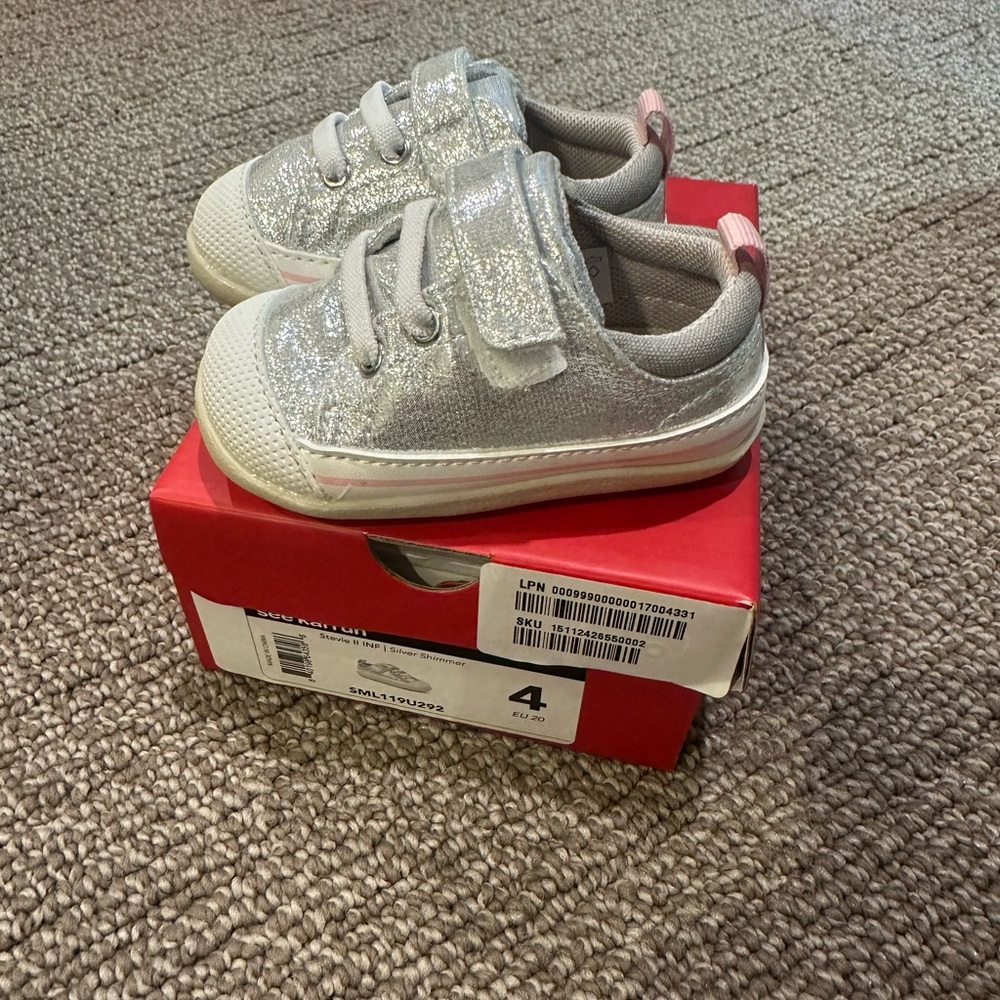 See Kai Run Silver Glitter Sneakers